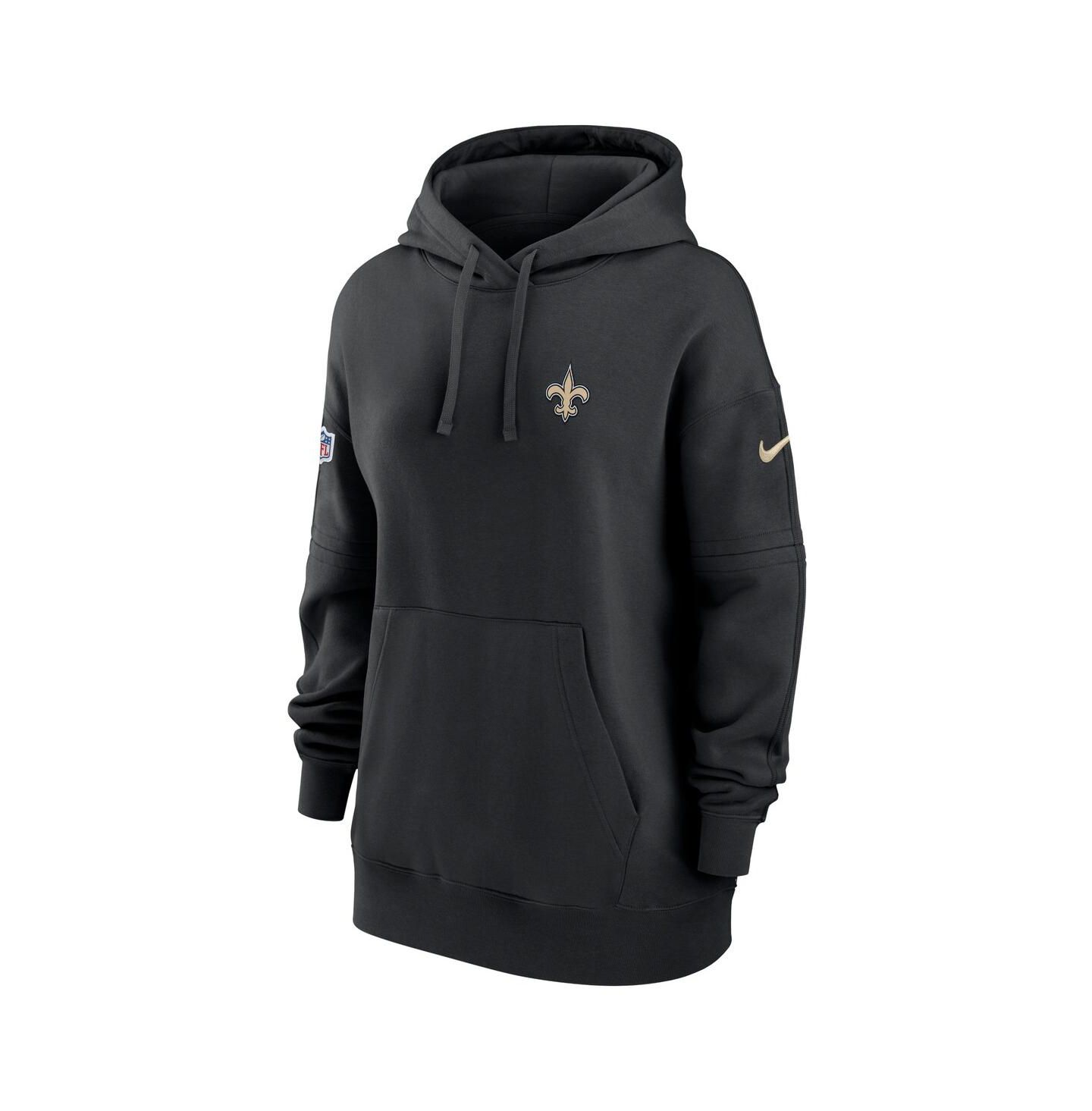 Женское худи Nike Black New Orleans Saints 2023 Sideline Club Fleece Pullover — фото 2