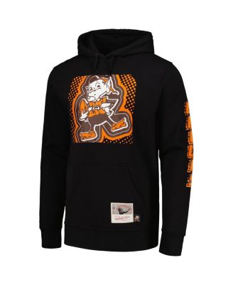 Men's Black Cleveland Browns Gridiron Classics Big Face 7.0 Pullover Hoodie