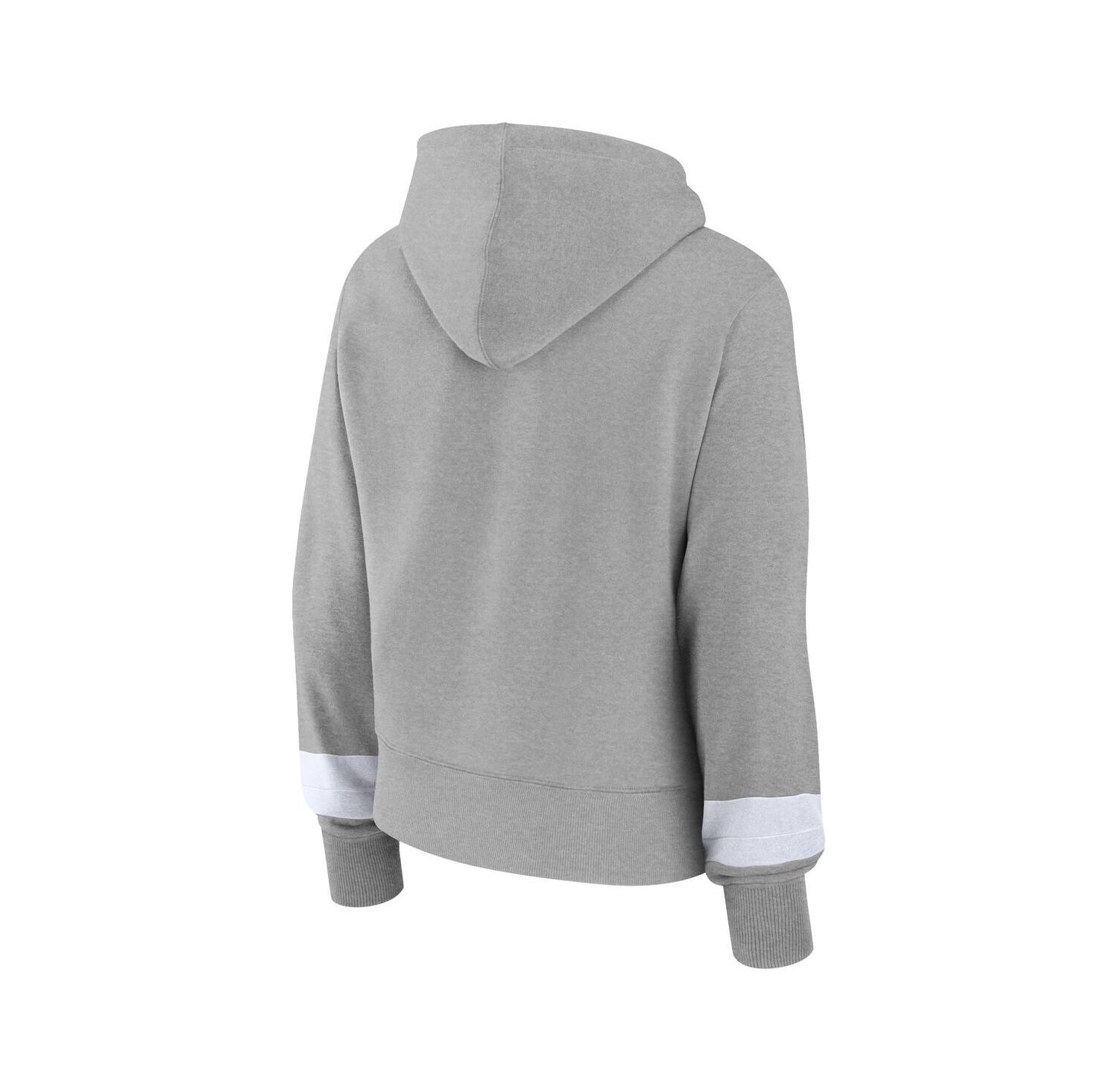 Women's Heather Gray Brooklyn Nets Halftime Pullover Hoodie