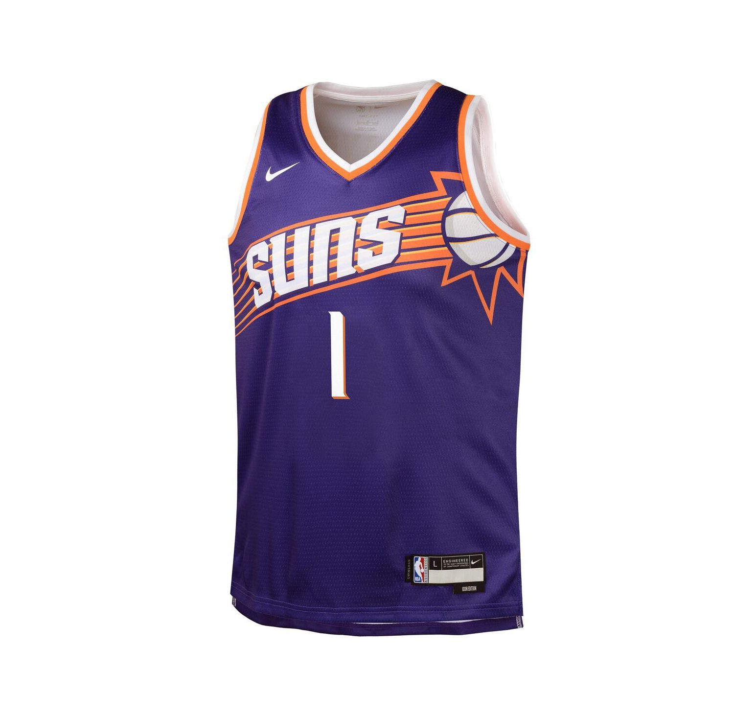 Big Boys Devin Booker Purple Phoenix Suns Swingman Jersey - Icon Edition