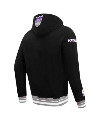 Men's Black Sacramento Kings Script Tail Pullover Hoodie