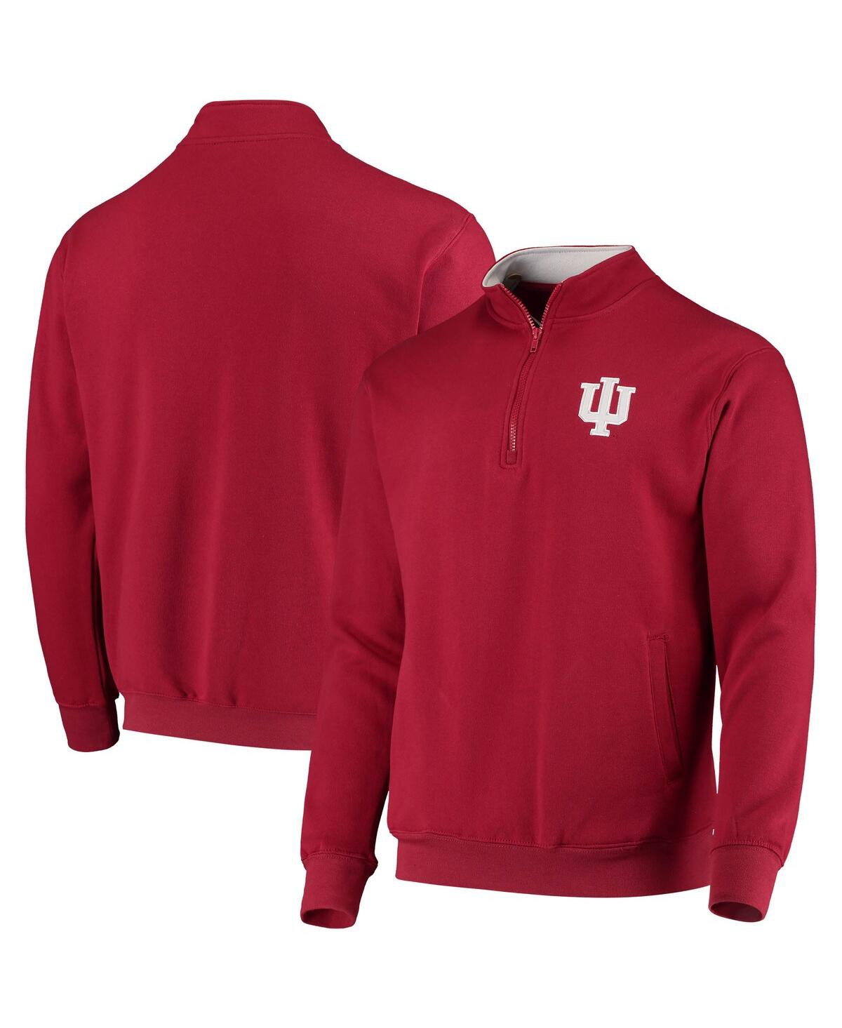 Colosseum Men's Crimson Indiana Hoosiers Tortugas Logo Quarter-zip Jacket In Crimson