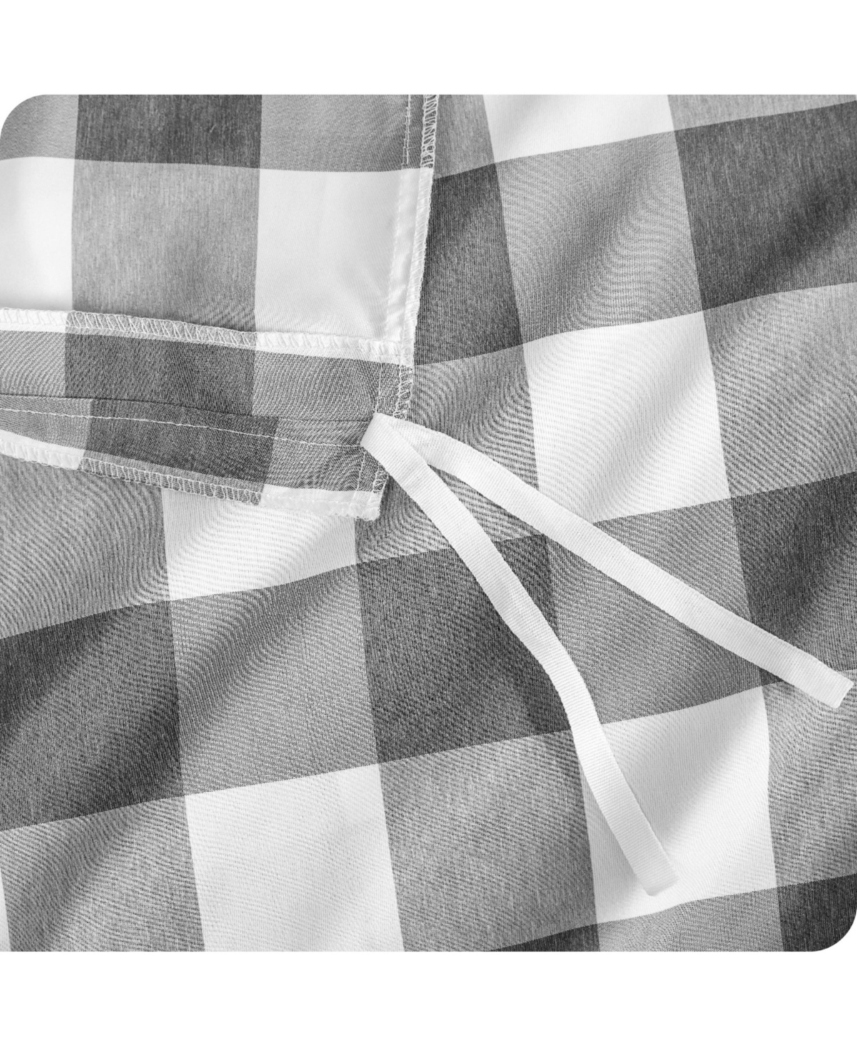 Bare Home Double Brushed Duvet Cover Set - Plaid - heather charcoal