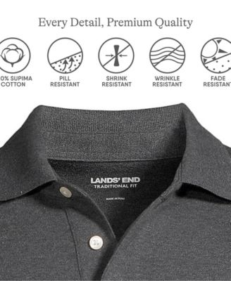 Big & Tall Long Sleeve Cotton Supima Polo Shirt