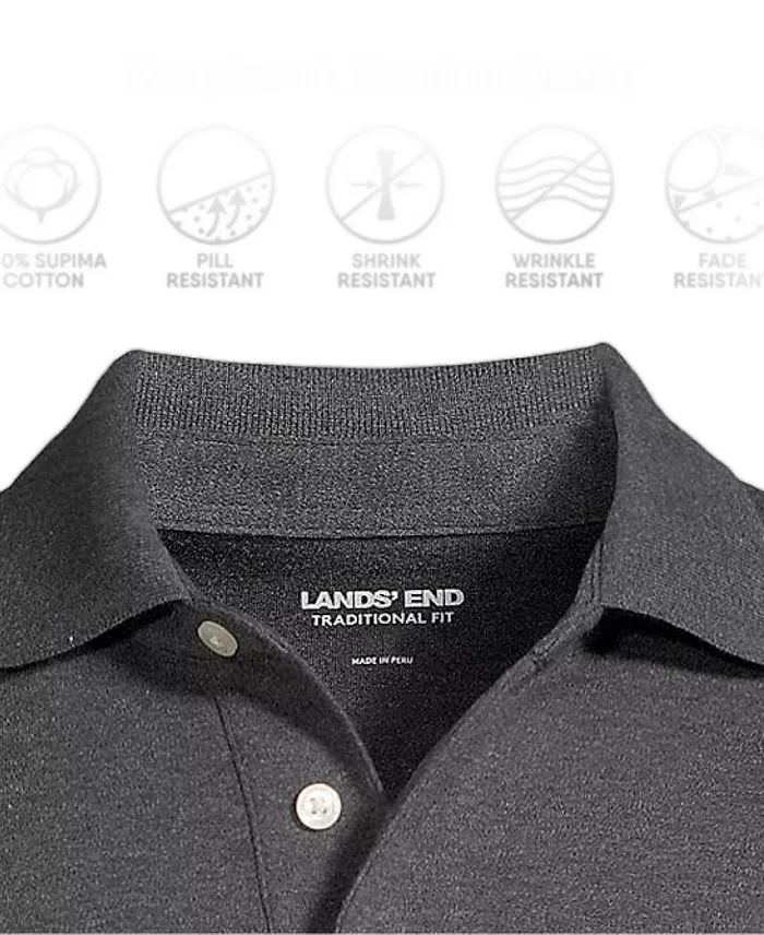 Men's Long Sleeve Cotton Supima Polo Shirt - thumbnail 4