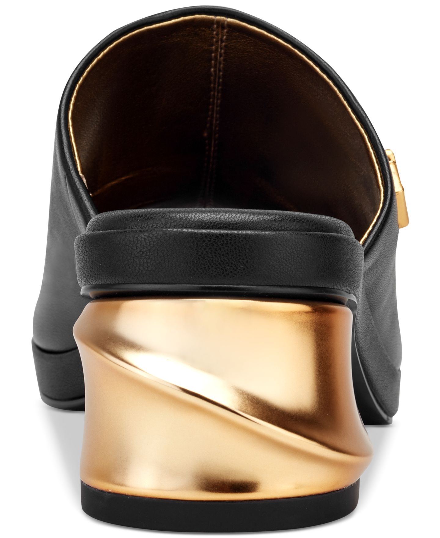 Женские сабо Donna Karan New York Tinley Leather Peep Toe Mules, цвет: Чёрный — фото 3