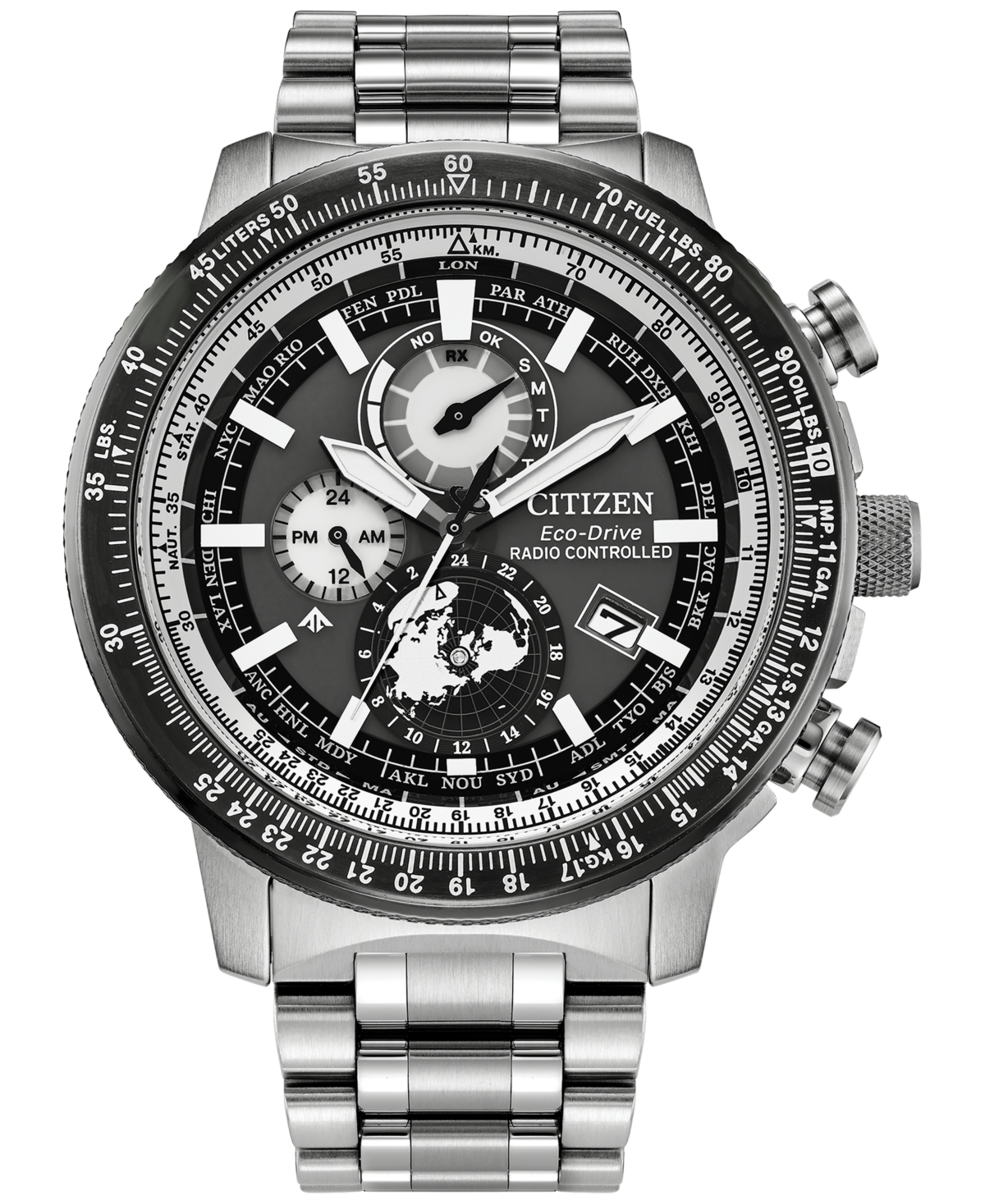 Eco-Drive Men's Promaster Stainless Steel Bracelet Watch 46mm - Silver-tone