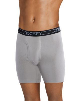 Men's Lightweight Cotton Blend 7" Long Leg Boxer Briefs, Pack of 4