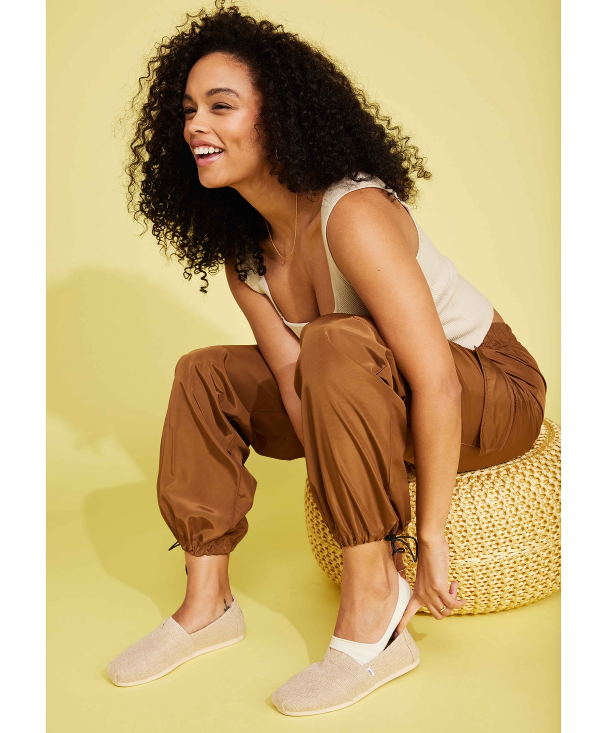 Toms Alpargata Slip-on In Natural Undyed Heritage Canvas