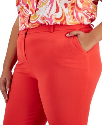 Plus Size Classic Mid Rise Ankle Pants