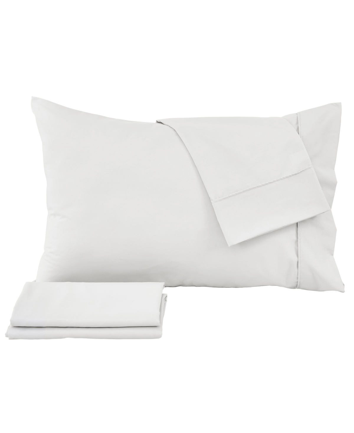 Premium Comforts Solid Microfiber Ultra Soft 4 Piece Sheet Set, King In White