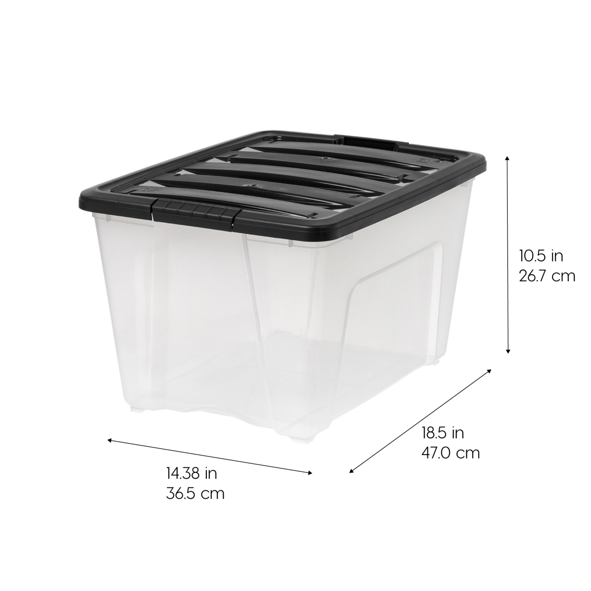 Iris Usa 32 Qt Stackable Plastic Storage Bins with Lids, - Bpa-Free, Made in Usa - See-Through Organizing Solution, Latches, Durable Nestable C