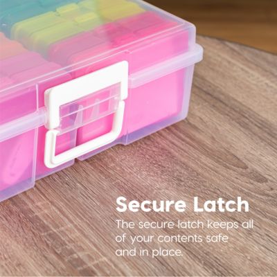 IRIS 2 Pack Extra Large 4" x 6" Photo and Embellishment Craft Keeper with 16 cases, Multicolored