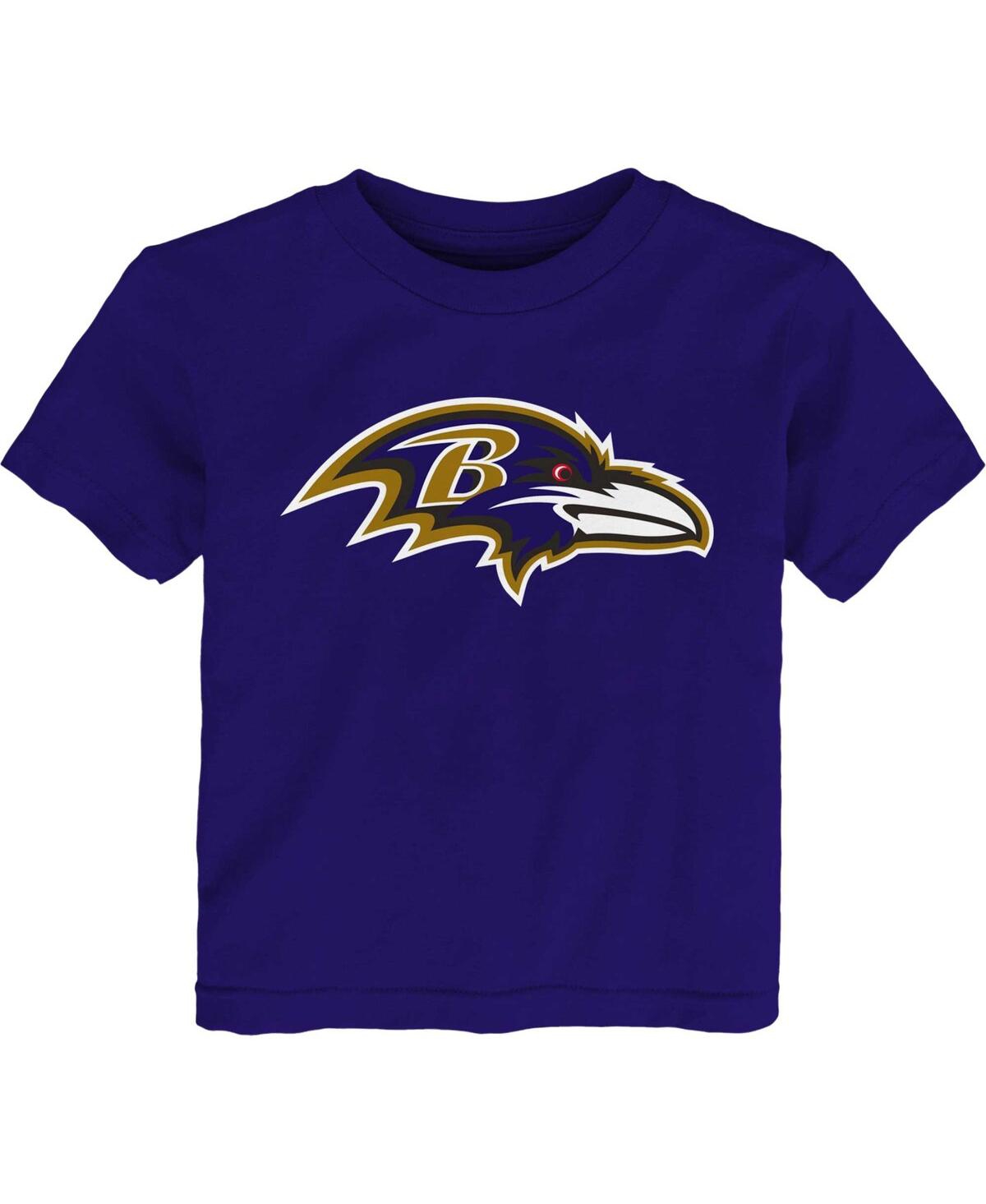 Outerstuff Babies' Toddler Boys And Girls Purple Baltimore Ravens Primary Logo T-shirt