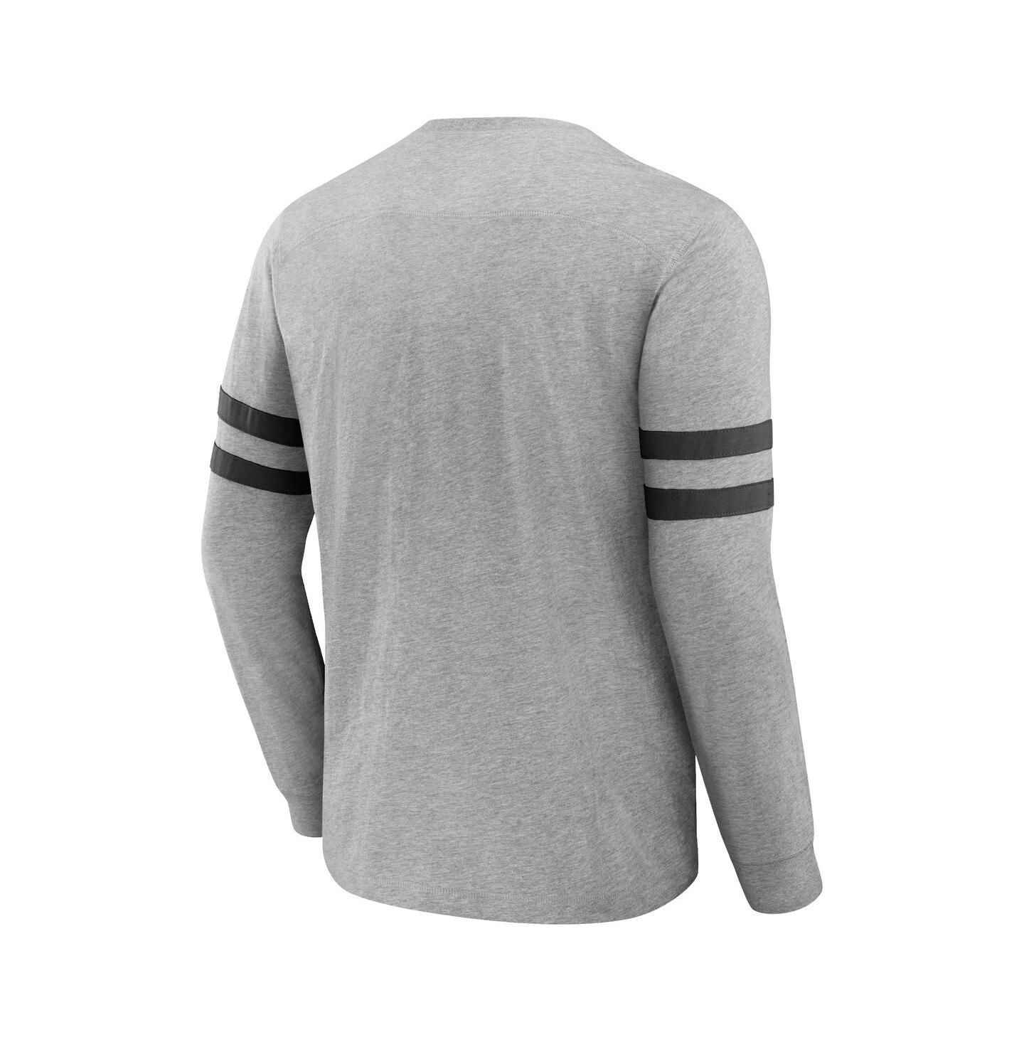 Мужская футболка Fanatics NFL x Darius Rucker Collection by Heather Gray Tampa Bay Buccaneers Henley Long Sleeve — фото 3