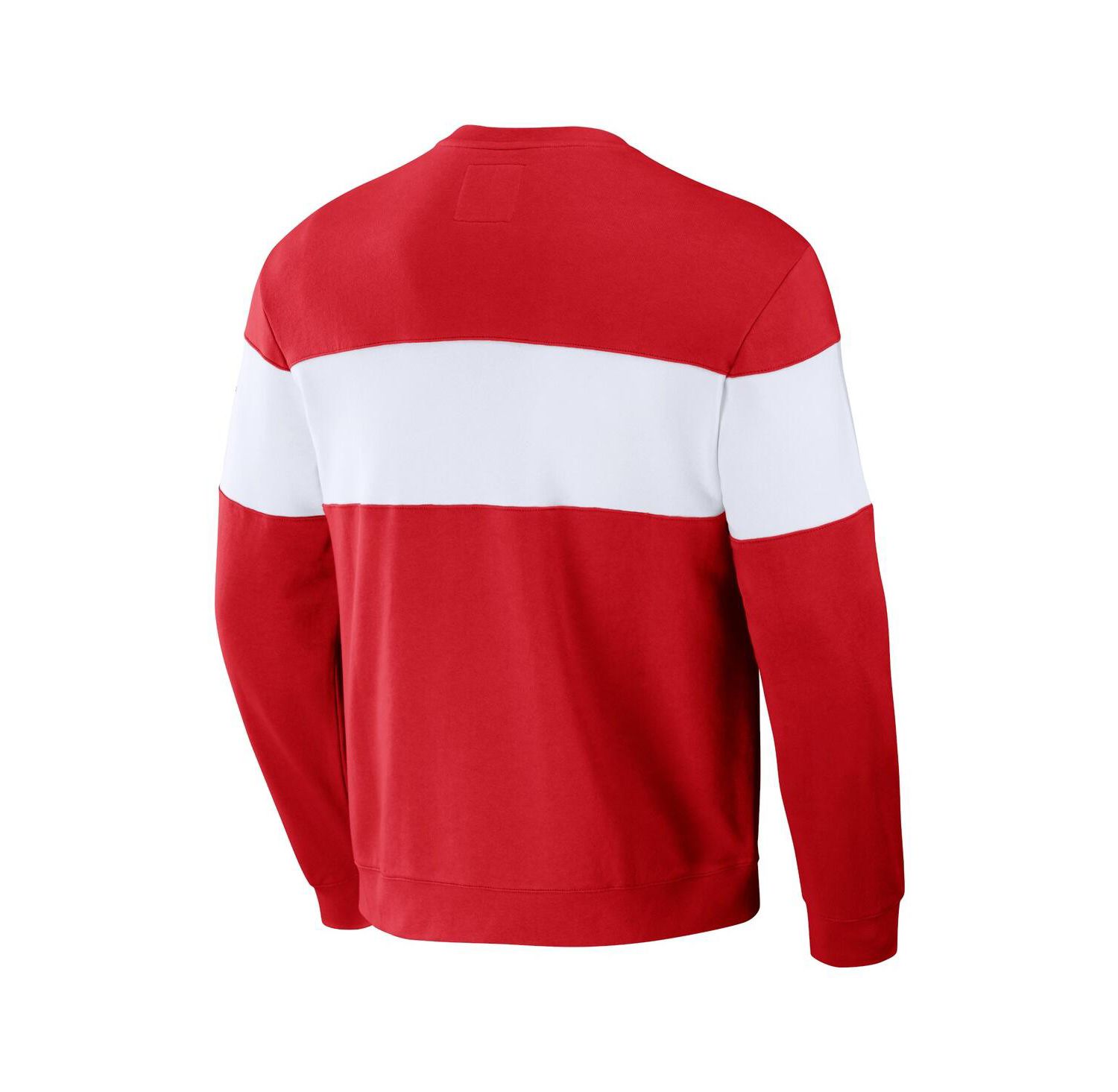 Men's NFL x Darius Rucker Collection by Red Distressed Tampa Bay Buccaneers Team Color and White Pullover Sweatshirt