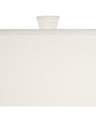 Luke 30" Tall Large Geometric Mid Century Modern End Table Lamp White Finish Single Living Room Bedroom