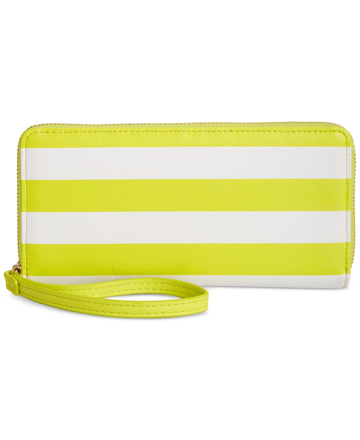 On 34th Angii Zip Around Printed Wallet, Created For Macy's In Lemonlime,white