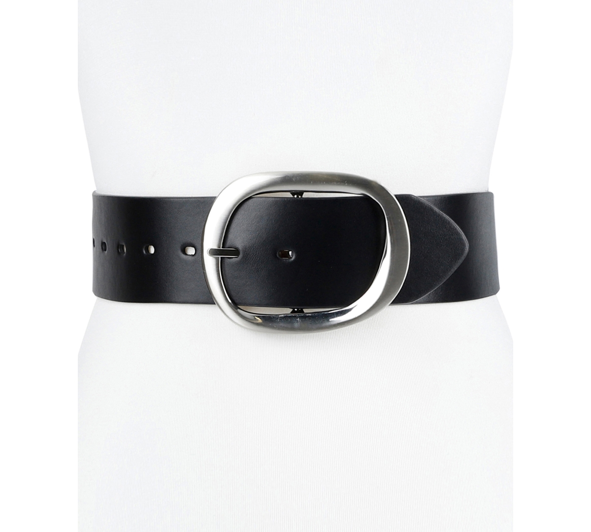 Calvin Klein Women's Reversible Oversized Statement Buckle Belt