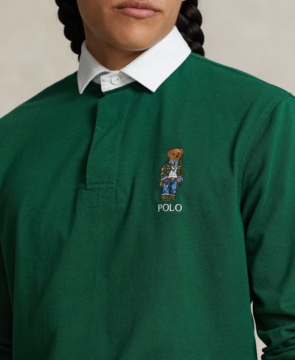 Shop Polo Ralph Lauren Men's Classic-fit Polo Bear Rugby Shirt In Sp New Forest Hrtg Bear