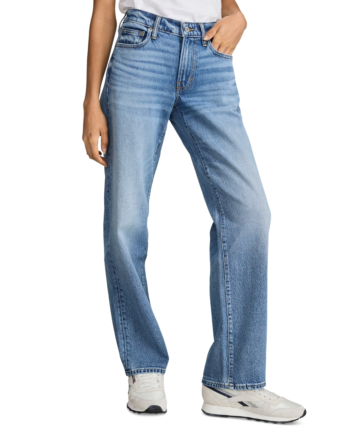Shop Lucky Brand Women's The Baggy Wide-leg Jeans In Pisces