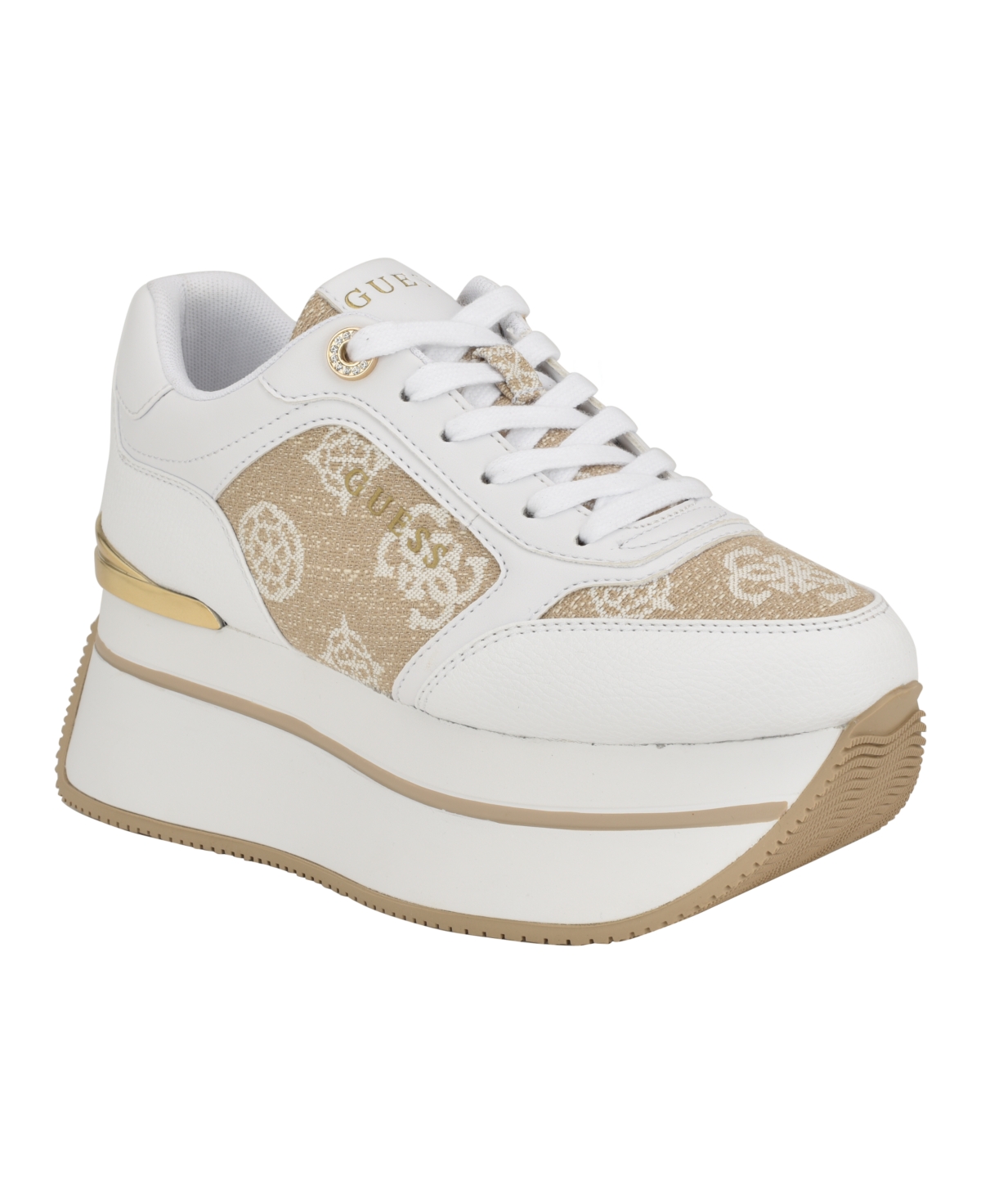 Guess Women's Camrio Casual Double Platform Lace Up Sneakers