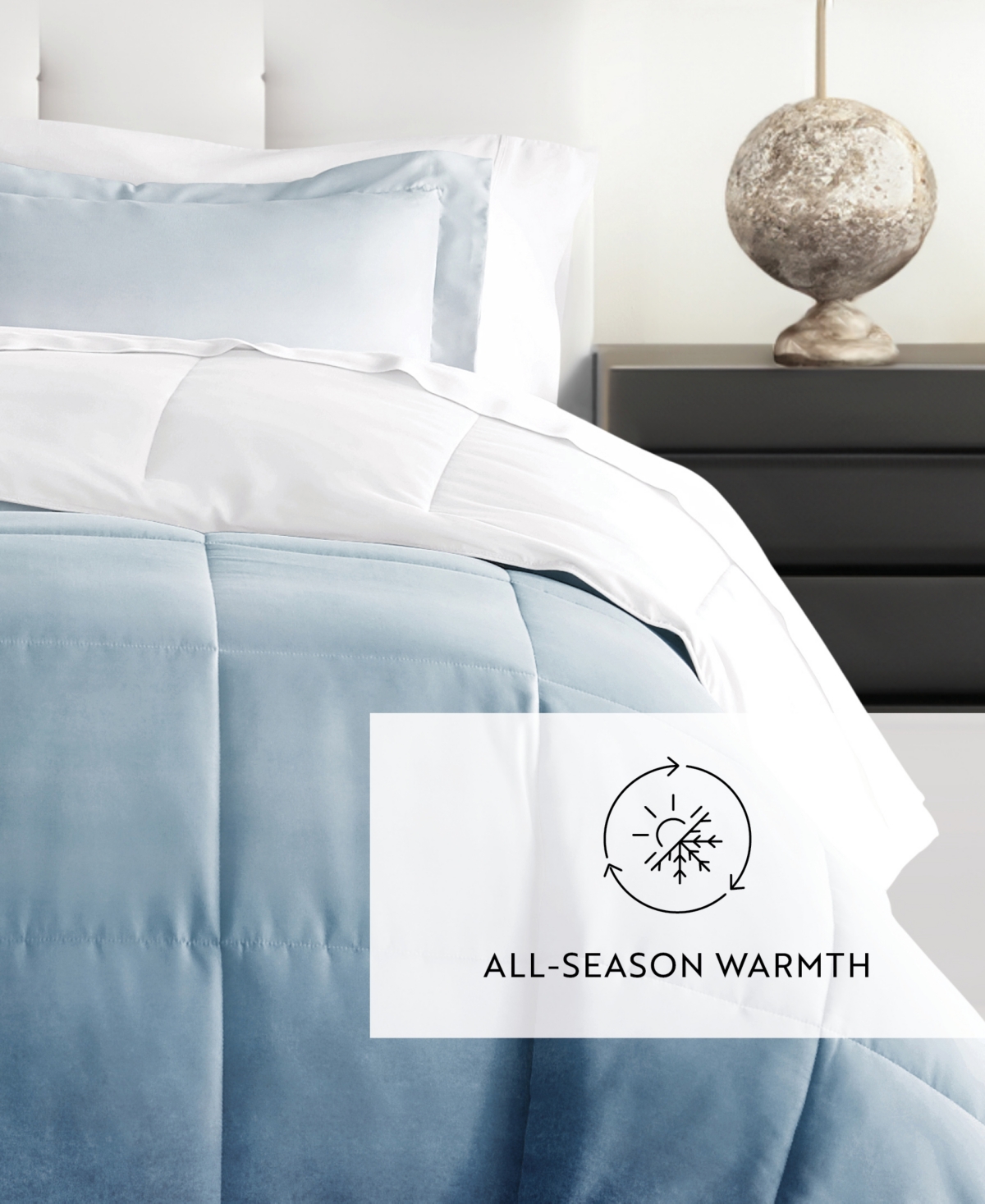 Ienjoy Home Ocean Waves 3-piece Comforter Set, King/california King In Light Blue