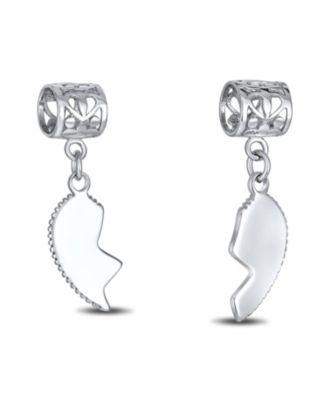 BFF Ladybug Heart Dangle Charm Bead for Aunt Niece Sterling Silver Fits Bracelet