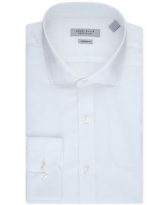 Perry Ellis Men's Modern-Fit Lux Twill Solid Dress Shirt - Macy's