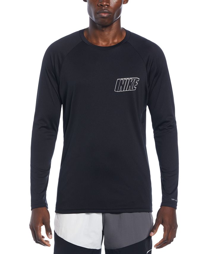 Nike Men's Swoosh At Sea Printed Long-Sleeve Hydroguard Rash Guard - Macy's