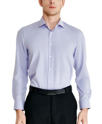 Men's Slim-Fit Solid Poplin Dress Shirt