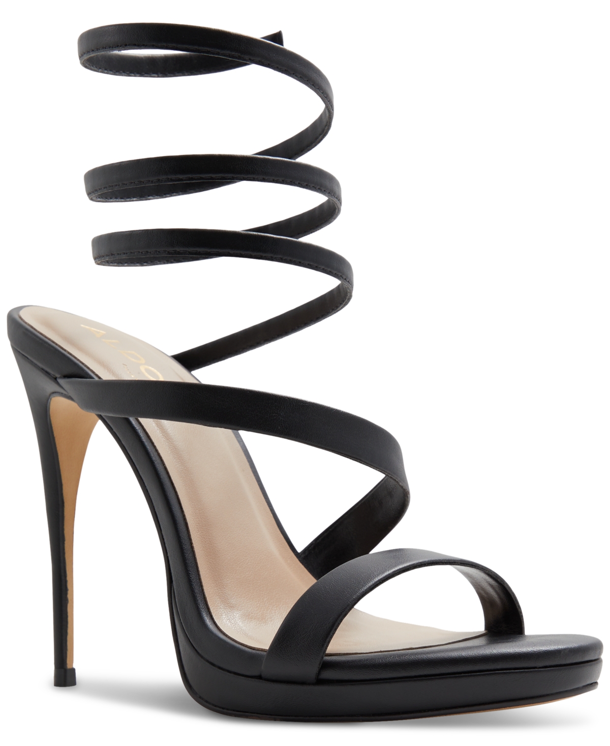 Women's Kat Swirl Wrap Dress Sandals - Black