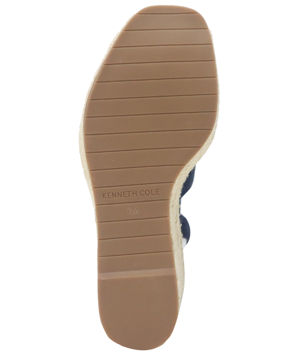 Kenneth Cole New York Women's Solace Espadrille Platform Wedge Sandals - Navy- Kid Suede