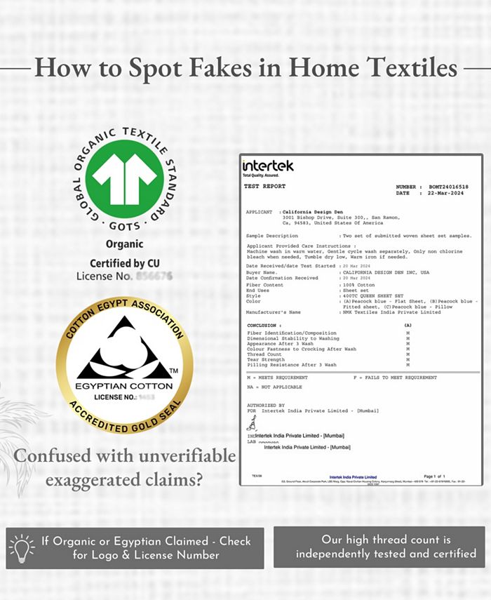 California Design Den Soft Cotton Bed Sheet Set Twin Xl 400 Thread