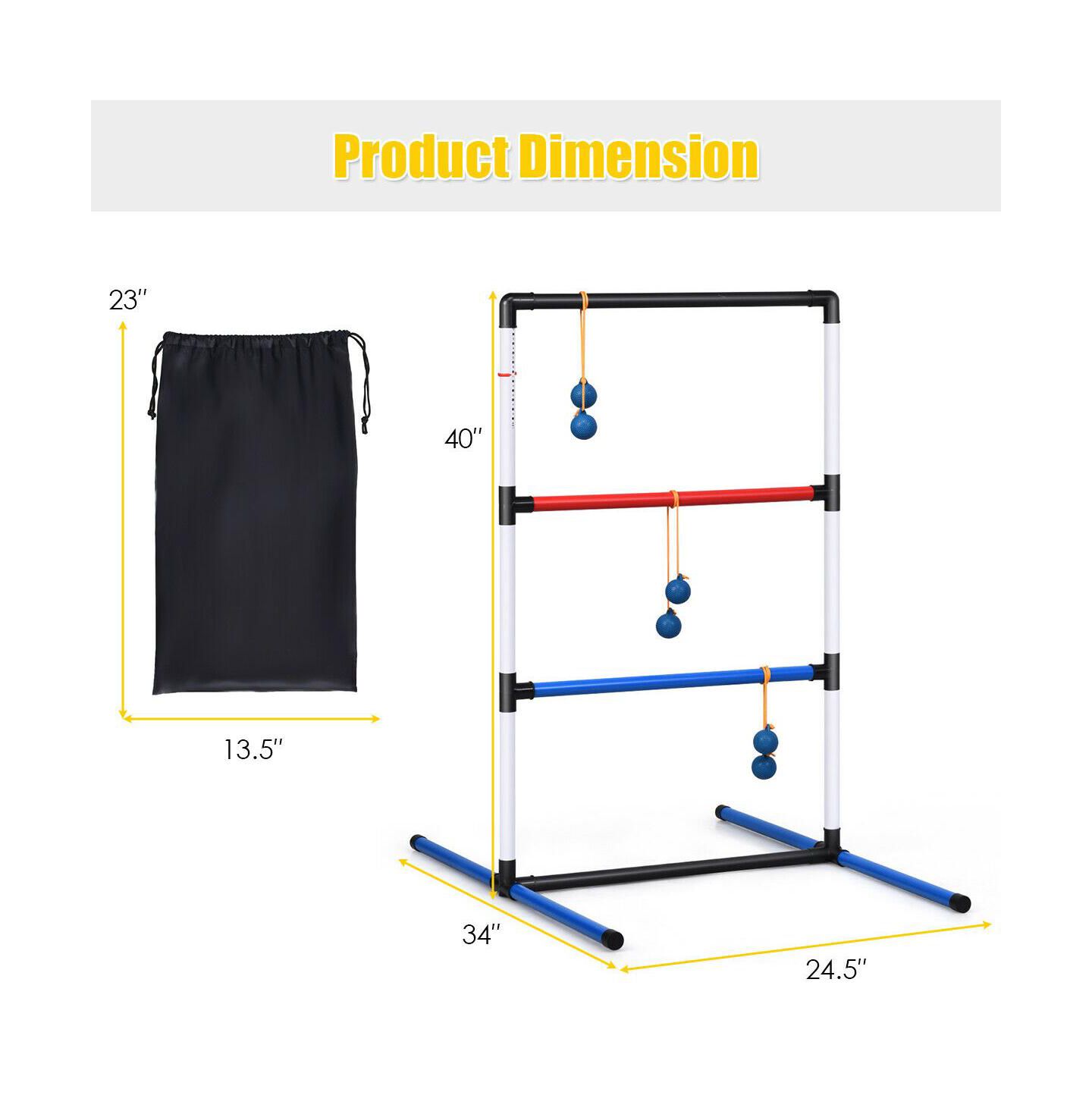 Детские игрушки SUGIFT Ladder Ball Toss Game with Built-in Score Tracker & Carrying Bag, 2-4 Players, Ages 5+ — фото 8