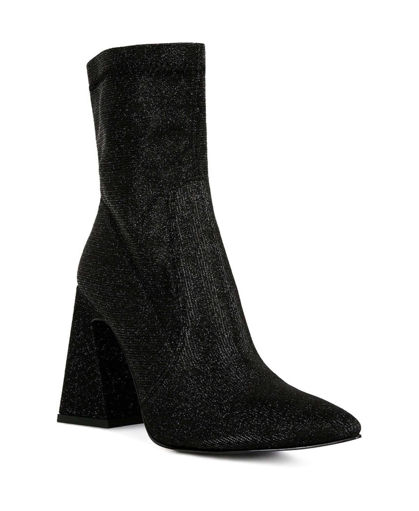 Женские ботинки London Rag Hustlers Shimmer Block Heeled Ankle, цвет: Чёрный — фото 1