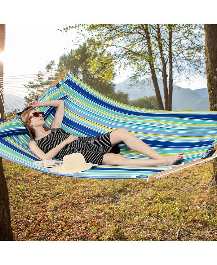 SUGIFT Patio Hammock Foldable Portable Swing Chair Bed with Detachable