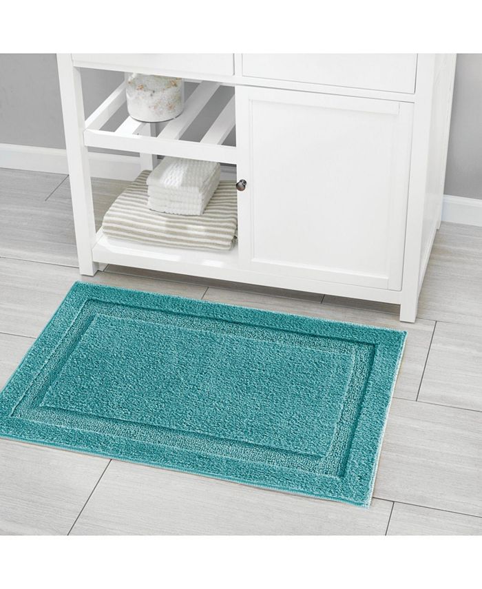 mDesign Microfiber Bath Mats - 3 Piece Bathroom Rug Set - Macy's