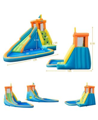 Inflatable Water Slide Kids Bounce House with 740W Blower