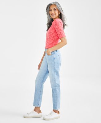 Women's Mid-Rise Relaxed Girlfriend Jeans, Created for Macy's
