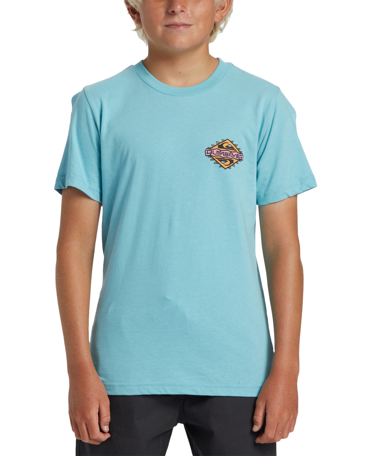 Shop Quiksilver Big Boys Rainmaker Graphic Cotton T-shirt In Marine Blue