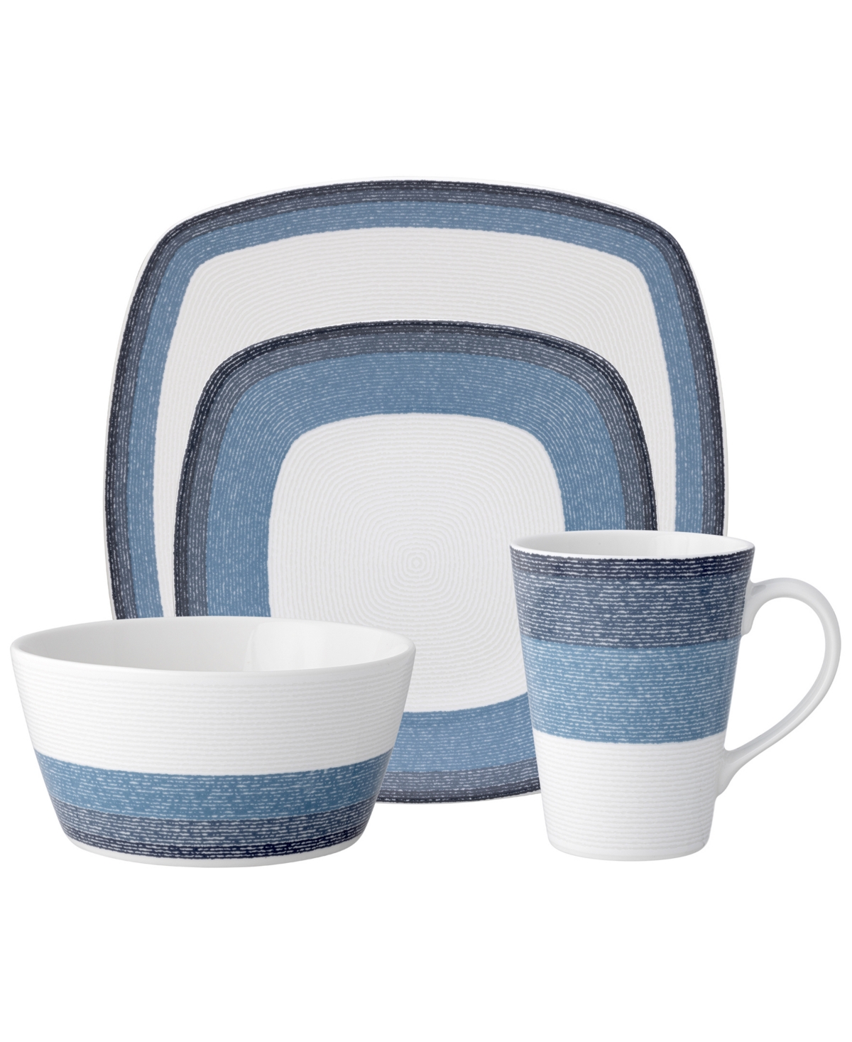 Colorscapes Layers 4 Piece Square Place Setting - Navy