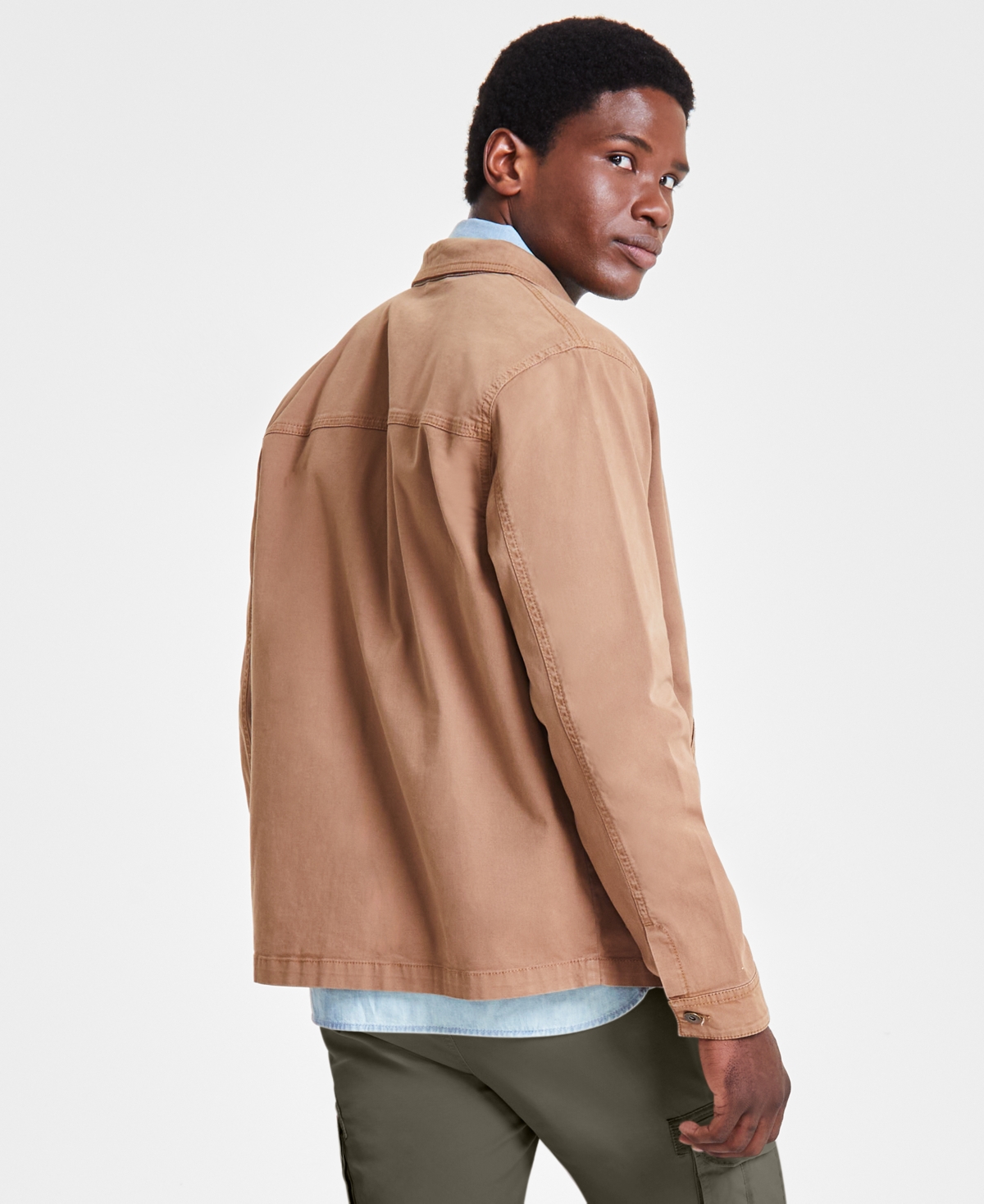 Shop Sun + Stone Men's Christopher Regular-fit Chore Jacket, Created For Macy's In Dull Gold