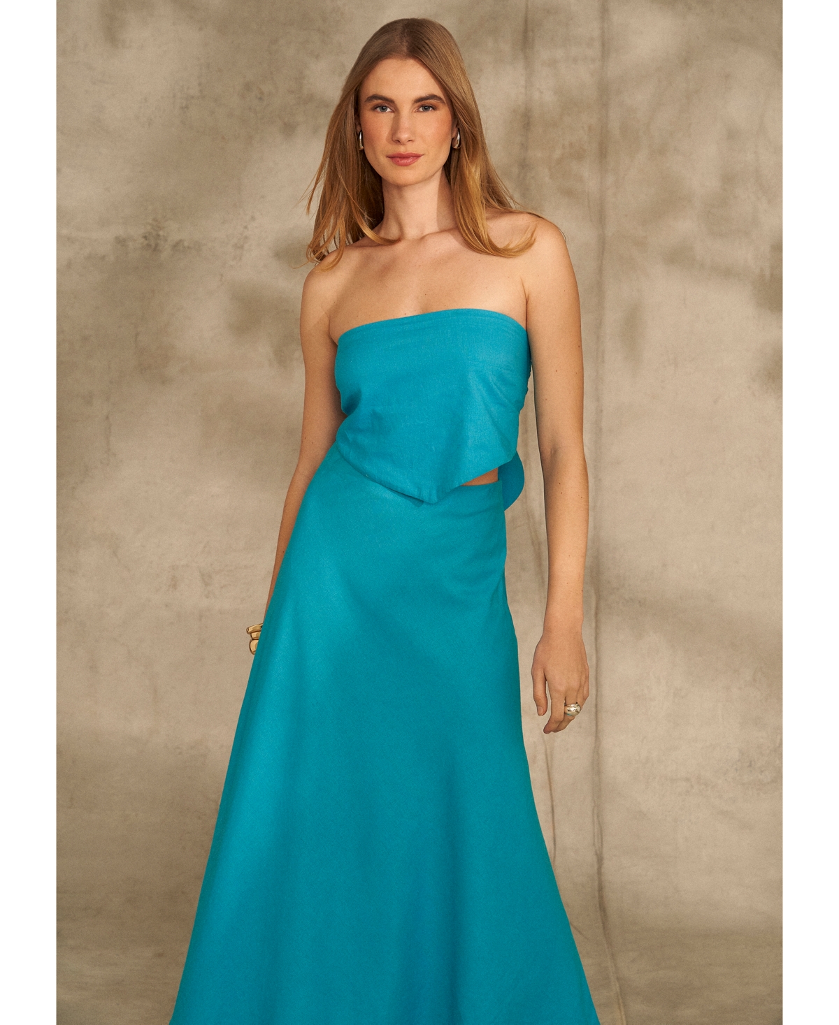 1.state Women's Scarf Strapless Top
