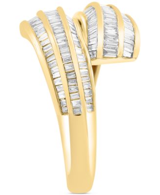 EFFY&reg; Diamond Baguette Multirow Bypass Ring (3/4 ct. t.w.) in 14k Gold