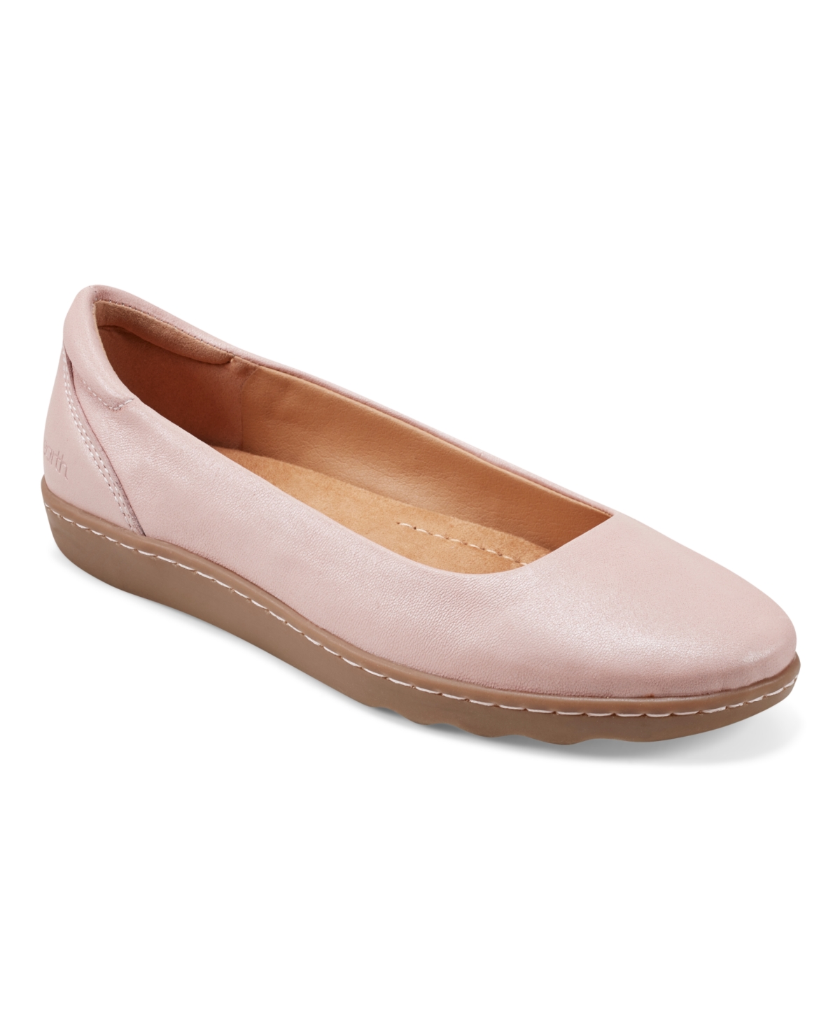 Shop Earth Women's Landen Slip-on Round Toe Casual Ballet Flats In Light Pink Leather