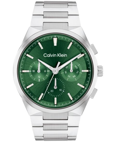 Мужские часы Calvin Klein Distinguish Silver-Tone Stainless Steel Bracelet Watch 44mm