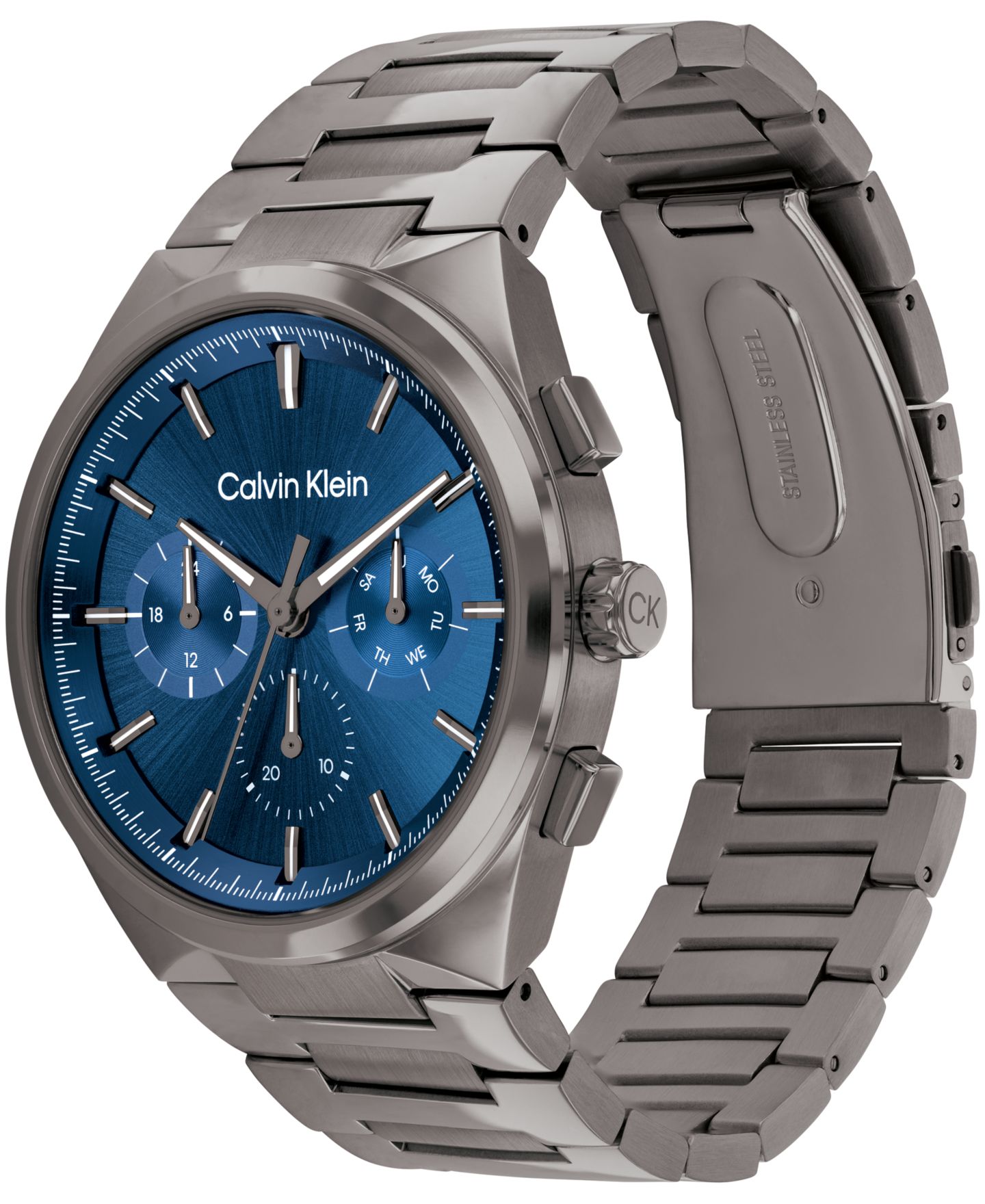 Мужские часы Calvin Klein Distinguish Gray Stainless Steel Bracelet Watch 44mm — фото 2