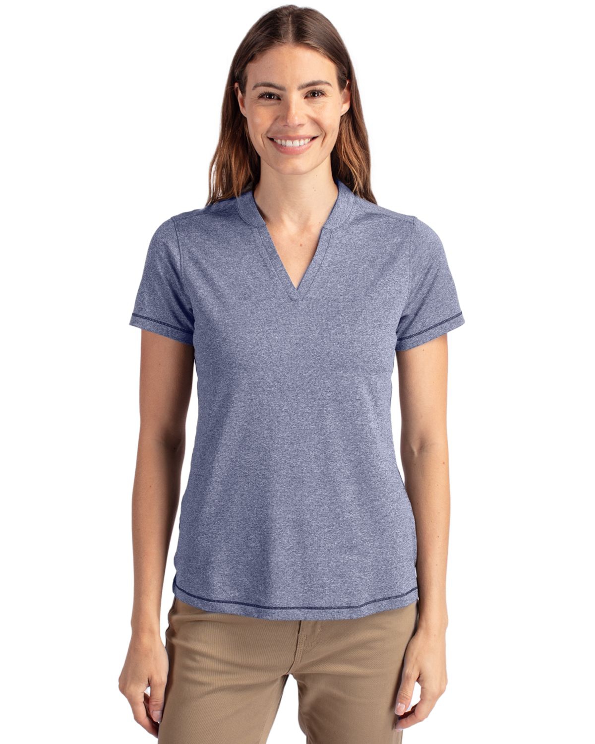 Cutter Buck Forge Heathered Stretch Women's Blade Top - White