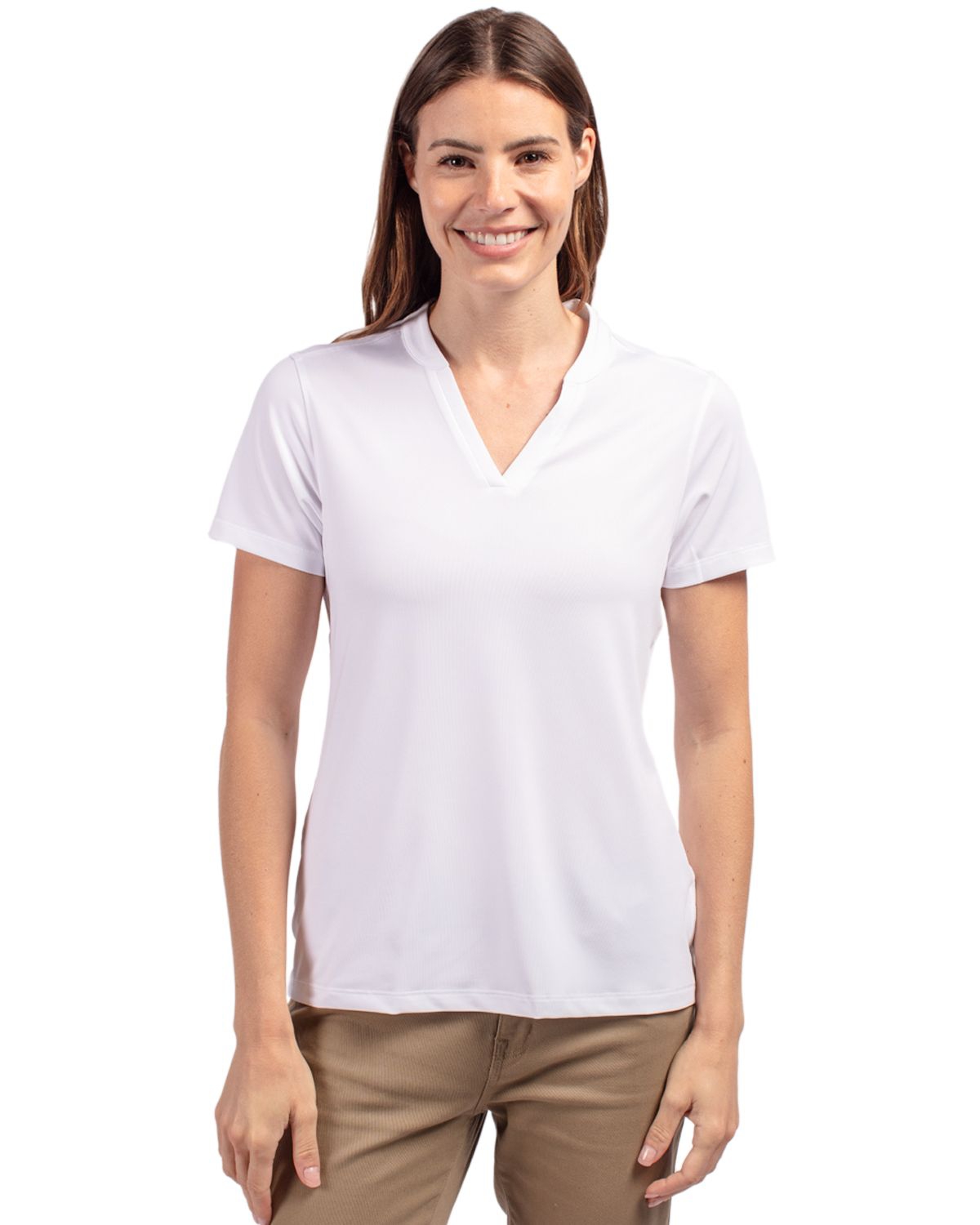 Cutter Buck Forge Heathered Stretch Women's Blade Top - White
